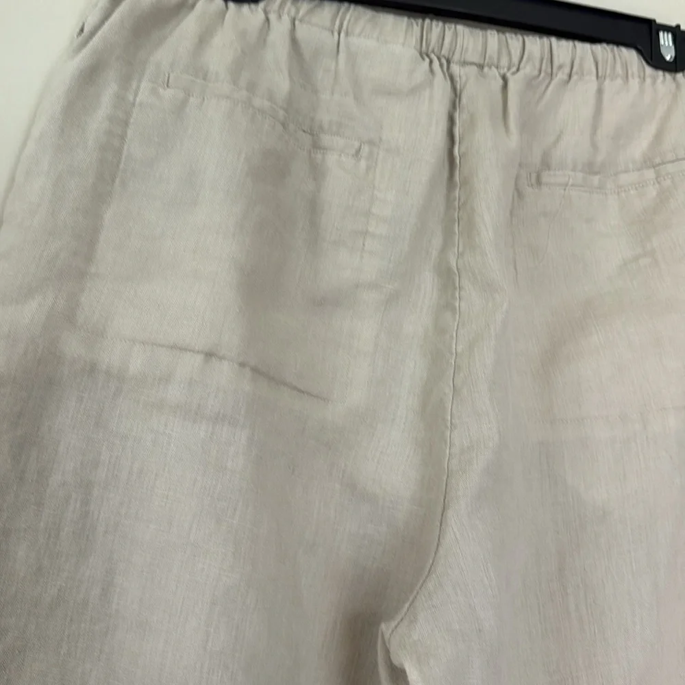 Marsh Landing Light Tan linen pants medium - Picture 6 of 10